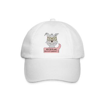 Mit Brille wär das nicht pasiert - Baseballkappe - Weiß/Weiß - Vorne