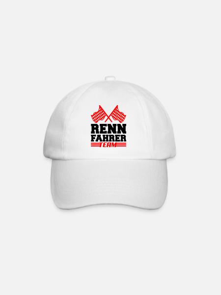 rennfahrer team02 - Baseballkappe - Weiß/Weiß