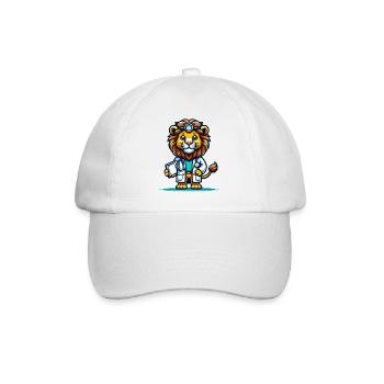 Cute Lion Doctor - Baseball Cap - white/white - Front