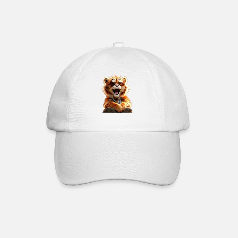 Tiger Raubkatze Wilde Katzen Liebhaber Süßer Tiger - Baseballkappe - Weiß/Weiß