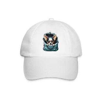 Chihuahua / petit chien / animal / minuscule / race - Casquette classique - blanc/blanc - Devant