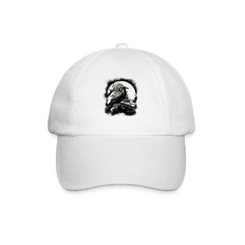 Oiseau corbeau magique Oiseaux d’horreur sombres - Casquette classique - blanc/blanc - Devant