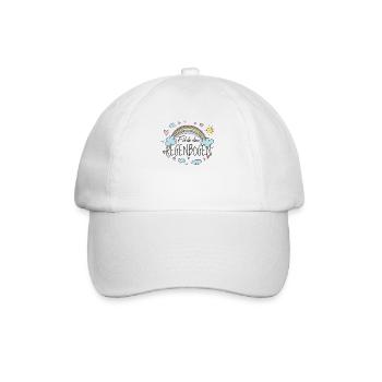 Fühle den Regenbogen Entspannung - Baseballkappe - Weiß/Weiß - Vorne