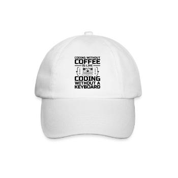 Café Codage Programmeur Codeur Développeur Nerd Coff - Casquette classique - blanc/blanc - Devant