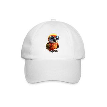 Papagei Ara Sittich Kakadu Parrot Süße Papageien - Baseballkappe - Weiß/Weiß - Vorne