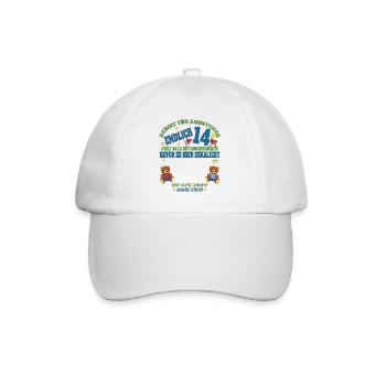 14th Birthday Girl & Boy Guestbook - Baseball Cap - white/white - Front