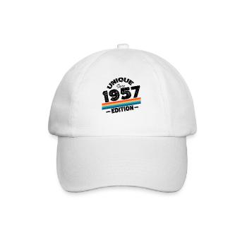 Unique since 1957 Edition Birthday Vintage 1957 - Baseball Cap - white/white - Front