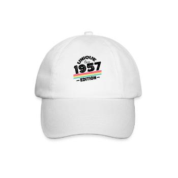 Unique since 1957 Edition Birthday Vintage 1957 - Baseball Cap - white/white - Front