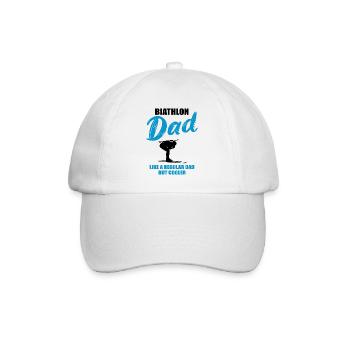 Cool biathlon dad Unique - Baseball Cap - white/white - Front