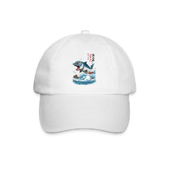 Ukiyo-E Fish Monster Vintage Style - Baseball Cap - white/white - Front