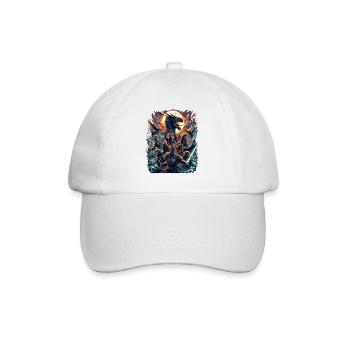 Bataille épique de guerrier dragon - Casquette classique - blanc/blanc - Devant
