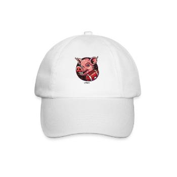 Cochon de football américain - Casquette classique - blanc/blanc - Devant