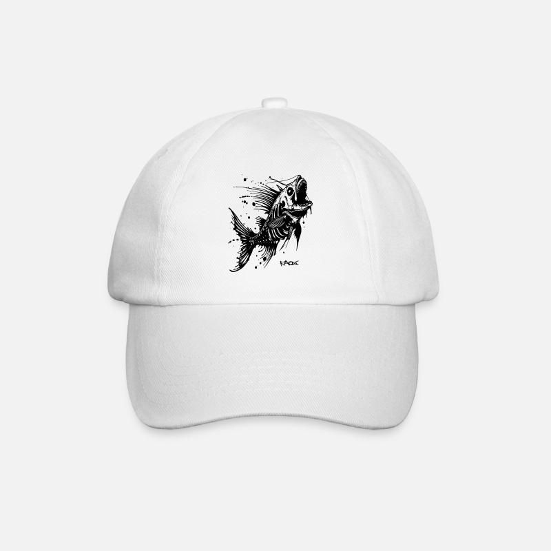 Un poisson squelette - Casquette classique - blanc/blanc