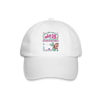 Livre d’or 15e anniversaire fille et garçon - Casquette classique - blanc/blanc - Devant