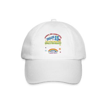 Livre d’or 15e anniversaire fille et garçon - Casquette classique - blanc/blanc - Devant