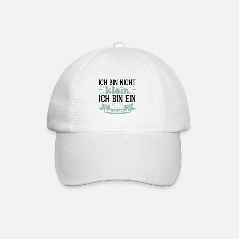 Ich bin nicht klein Ich bin ein Konzentrat! - Baseballkappe - Weiß/Weiß