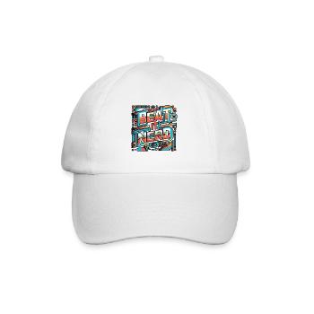 Beat it Nerd 11 - Baseballkappe - Weiß/Weiß - Vorne