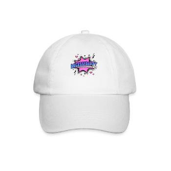 Accessibility is my superpower trait - Baseball Cap - white/white - Front