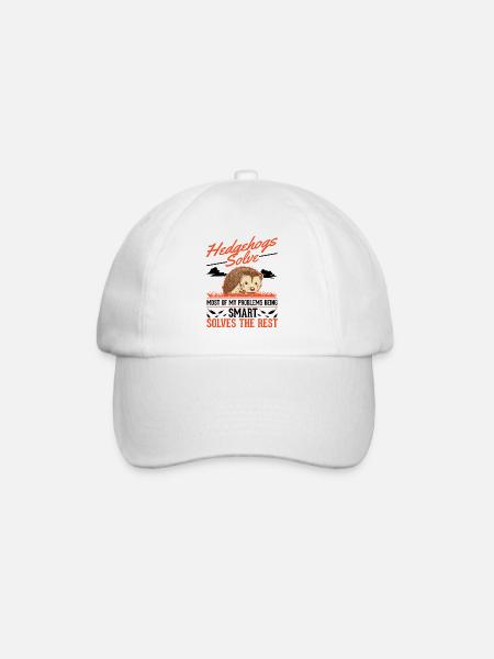 Igel Geschenk Stacheligel - Baseballkasket - hvid/hvid