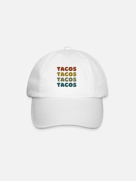 Tacos Retro - Tacos are my Valentine - Baseball Cap - white/white