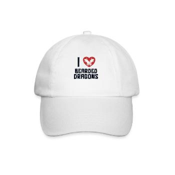 I love Bearded Dragons Pogona Pet Lizard Bearded - Baseball Cap - white/white - Front