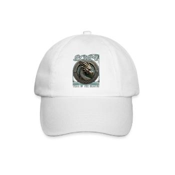 Chines New Year of Dragon Regal Coin Seal Dragon - Baseball Cap - white/white - Front