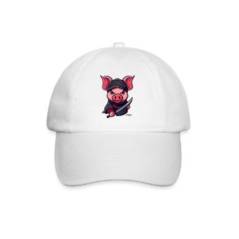 Cochon Ninja - Casquette classique - blanc/blanc - Devant