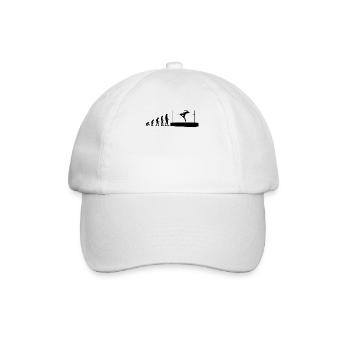 Evolution Hochsprung Athlet Geschenk - Baseballkappe - Weiß/Weiß - Vorne
