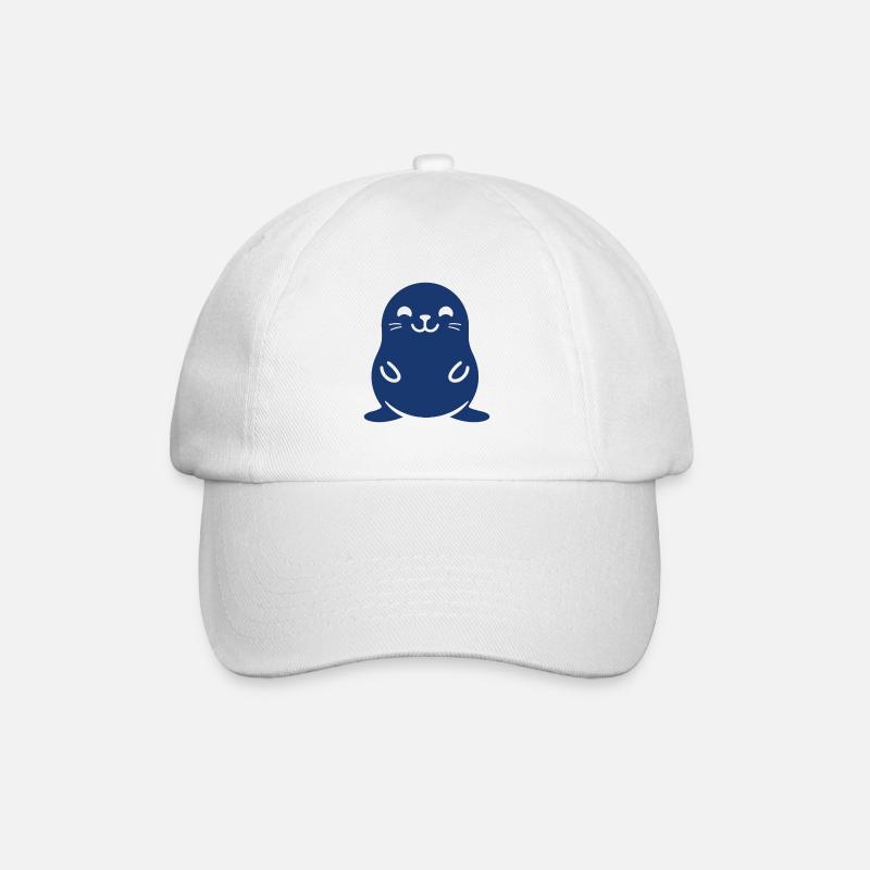 Seelöwe - Baseballkappe - Weiß/Weiß