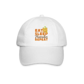 Les enfants amoureux des crêpes mangent le sommeil - Casquette classique - blanc/blanc - Devant