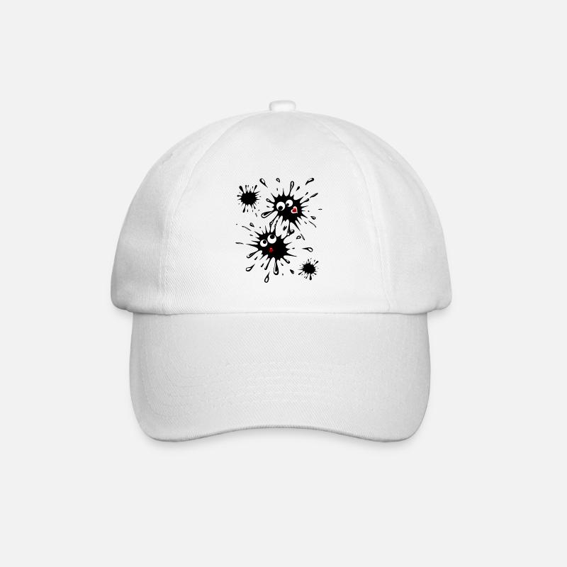 Blob Pair - Baseball Cap - white/white
