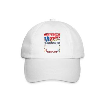 19th Birthday Girl & Boy Guestbook - Baseball Cap - white/white - Front