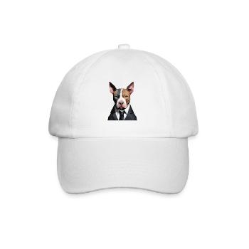 Business Hund - Baseballkappe - Weiß/Weiß - Vorne