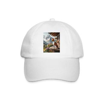 Basenji Mountain Cottagecore Retreat Men Women - Baseball Cap - white/white - Front