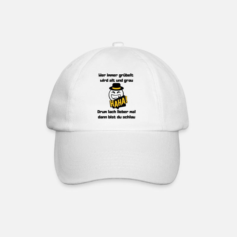 Wer immer grübelt - Baseballkappe - Weiß/Weiß