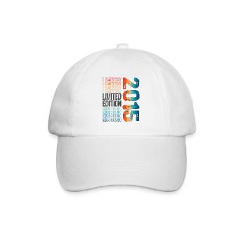 Limited Edition seit 2015 Geburtstag Vintage 2015 - Baseballkappe - Weiß/Weiß - Vorne