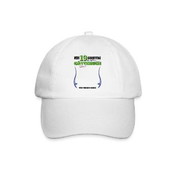 19th Birthday Man and Woman Guestbook - Baseball Cap - white/white - Front