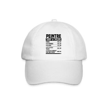 Maler Stundensatz Humor Geschenkidee - Baseballkappe - Weiß/Weiß - Vorne