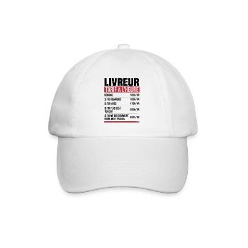 Lieferbote Stundensatz Humor Geschenkidee - Baseballkappe - Weiß/Weiß - Vorne