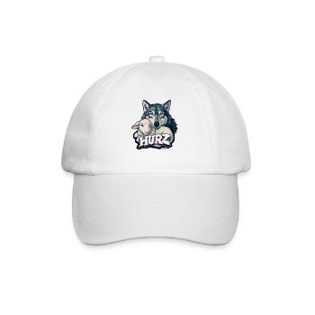 Hurz, der Wolf das Lamm - Baseballkappe - Weiß/Weiß - Vorne
