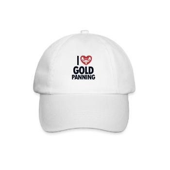 J’aime l’orpaillage, la prospection, l’exploitation des placers, l’exploitation minière - Casquette classique - blanc/blanc - Devant