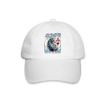 Chines New Year of Dragon Watercolor Majestic - Baseball Cap - white/white - Front