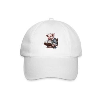 Ludwig van Pighoven: Classical music from pigs - Baseball Cap - white/white - Front