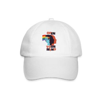 Open Your Mind For The Rainbow - Colorful Fantasy - Baseballkappe - Weiß/Weiß - Vorne