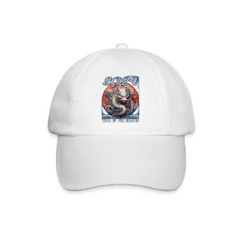 Chines New Year of Dragon Zodiac Composite Dragon - Baseball Cap - white/white - Front