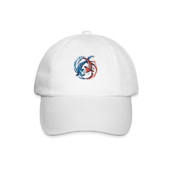 Le yin et le yang du poisson-chat - Casquette classique - blanc/blanc - Devant