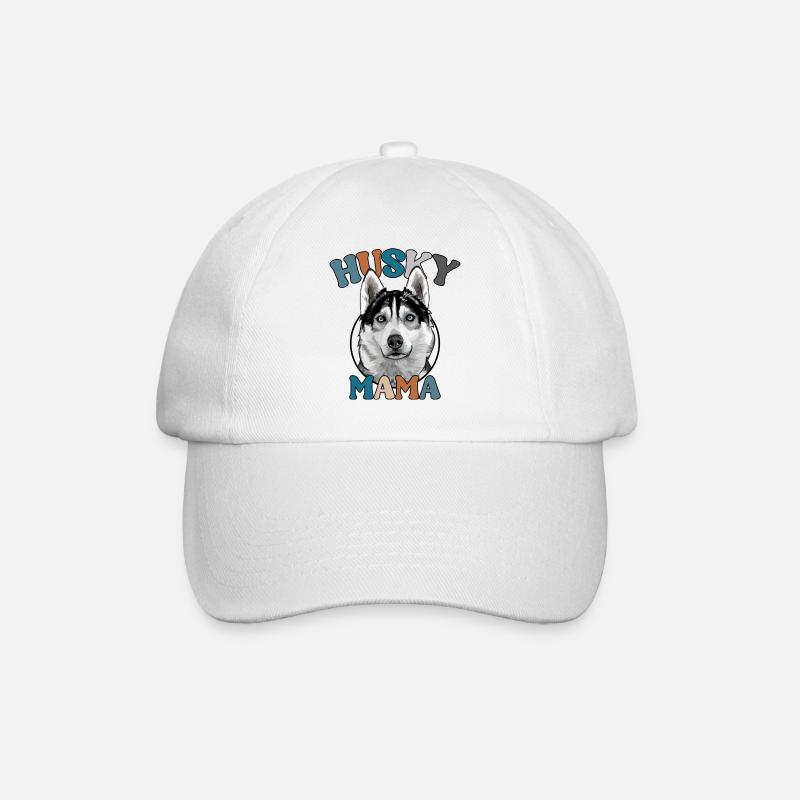 Husky Mama Hunde Hund Muttertag Wilsigns - Baseballkappe - Weiß/Weiß