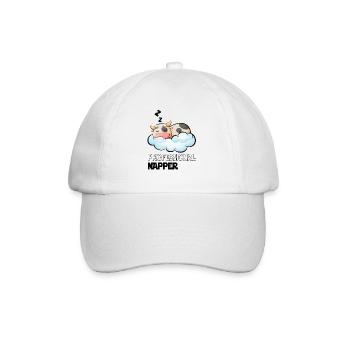 Professinonal Napper Cow Sleeping Late Riser - Baseball Cap - white/white - Front