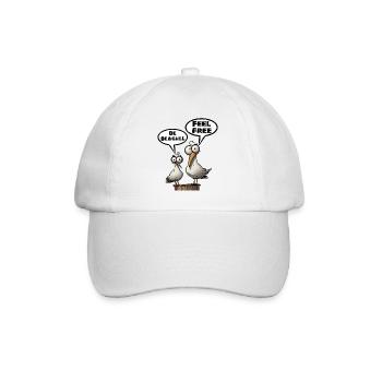 Be Seagull feel free - Baseball Cap - white/white - Front