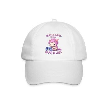 Kawaii Axolotl Gamer T | Gamer Outfit | Axolotl - Baseball Cap - white/white - Front